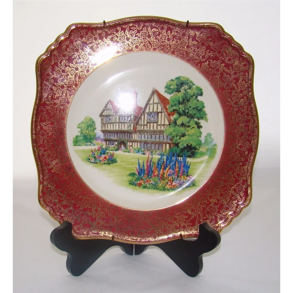 Vintage 1940's Royal Winton Grimwades England Old English Manor House Plate